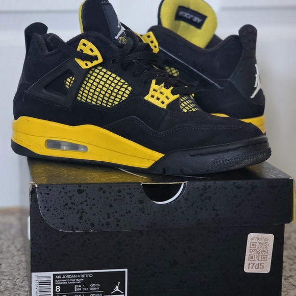Air Jordan Black and Yellow Sneakers - Picture 1 of 5